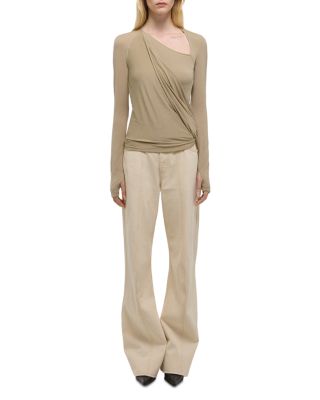 Twist Draped Long Sleeve Top