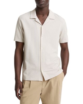 Seersucker Stripe Short Sleeve Cabana Shirt