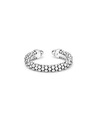 Sterling Silver Signature Caviar Beaded Stacking Ring