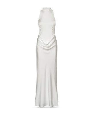 Satin Maxi Train Dress