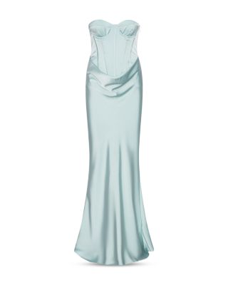 Satin Corset Maxi Dress