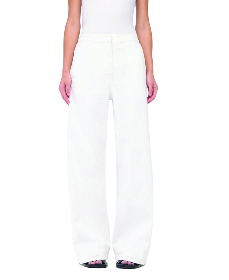 Another Tomorrow Carpenter Denim Pant in Off White