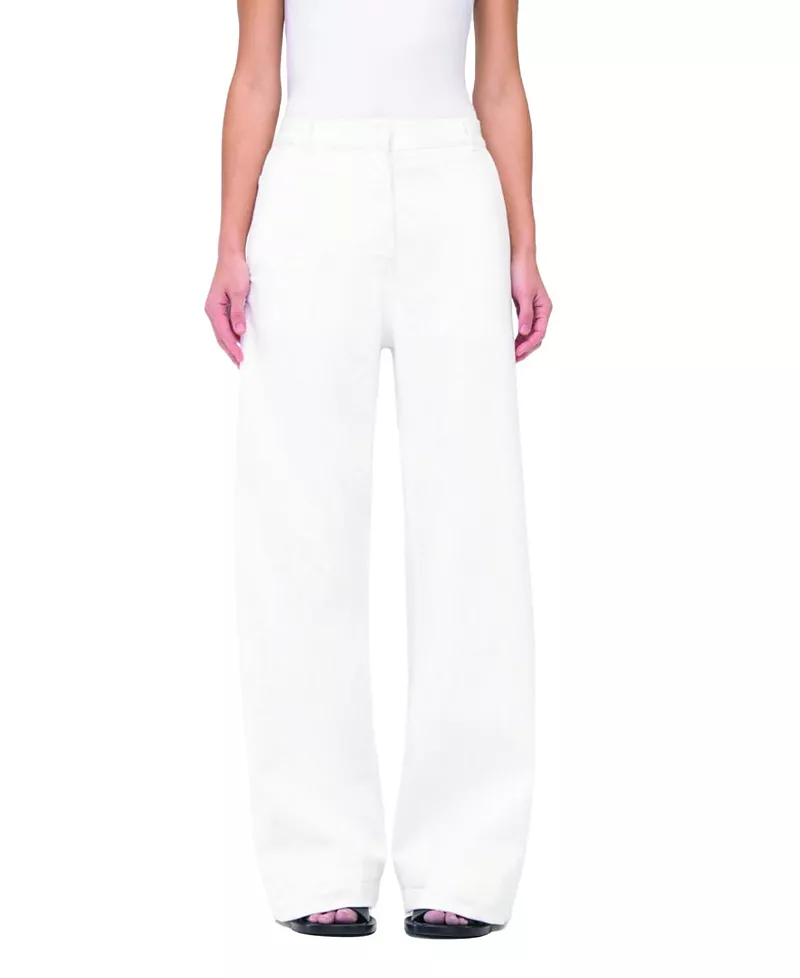 Another Tomorrow Carpenter Denim Pant in Off White