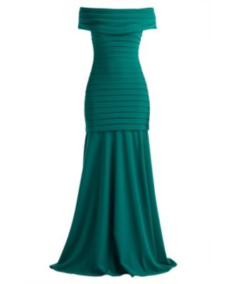  Elisea Shutter-Pleated Crepe Gown