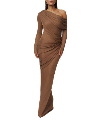  Opulent Metallic Maxi Skirt