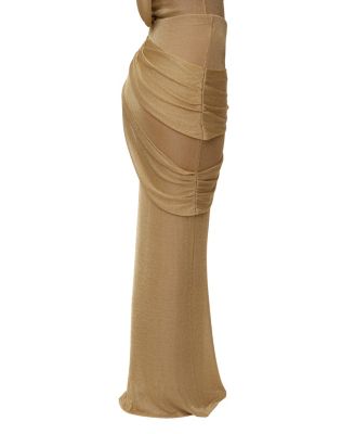  Opulent Metallic Maxi Skirt
