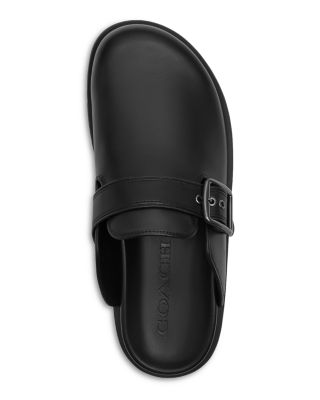 Men's Side Buckle Leather Clog