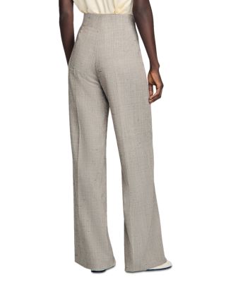 Leyo Wide Leg Checkered Pants 