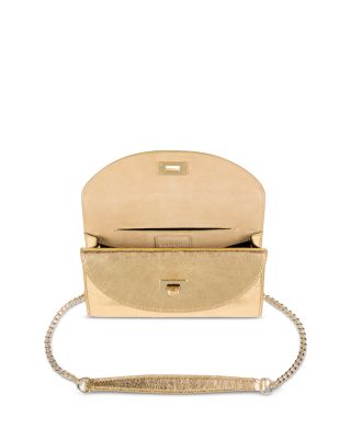 Mambo Metallic Gold Leather Clutch