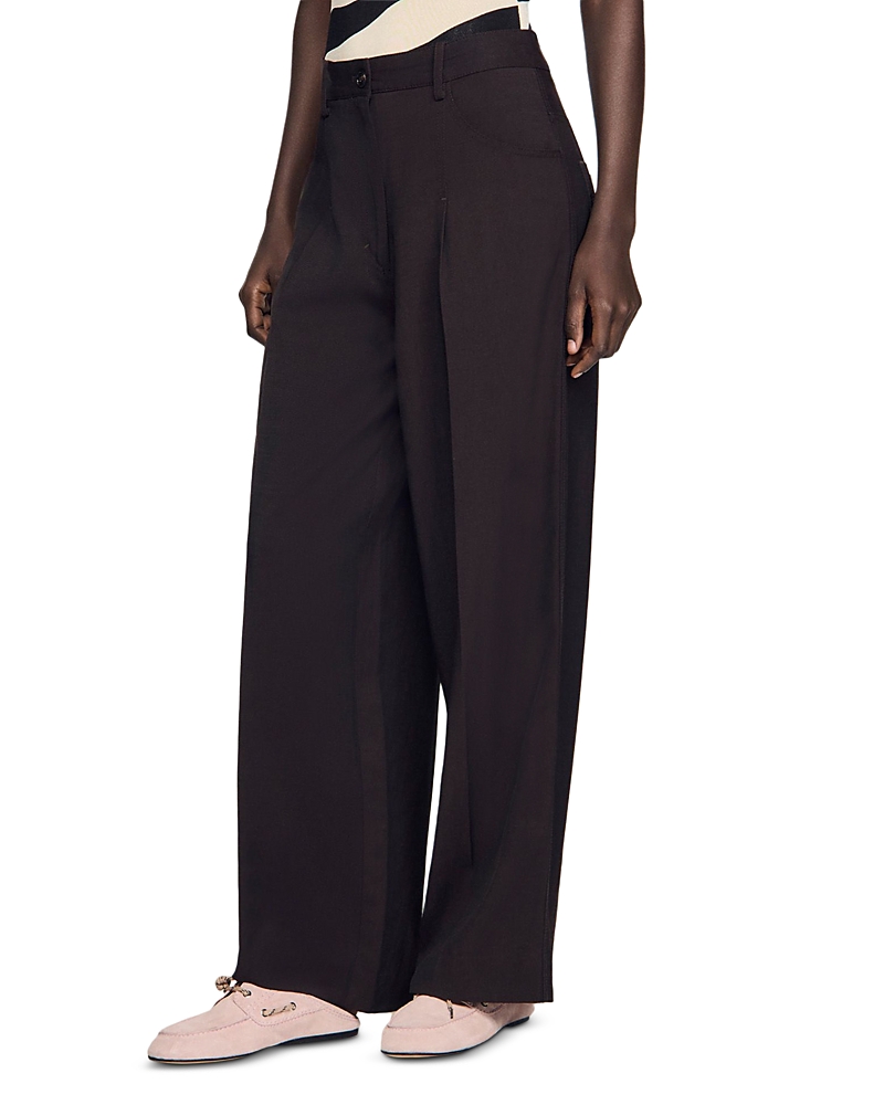 Sandro Desire Wide Leg Pants