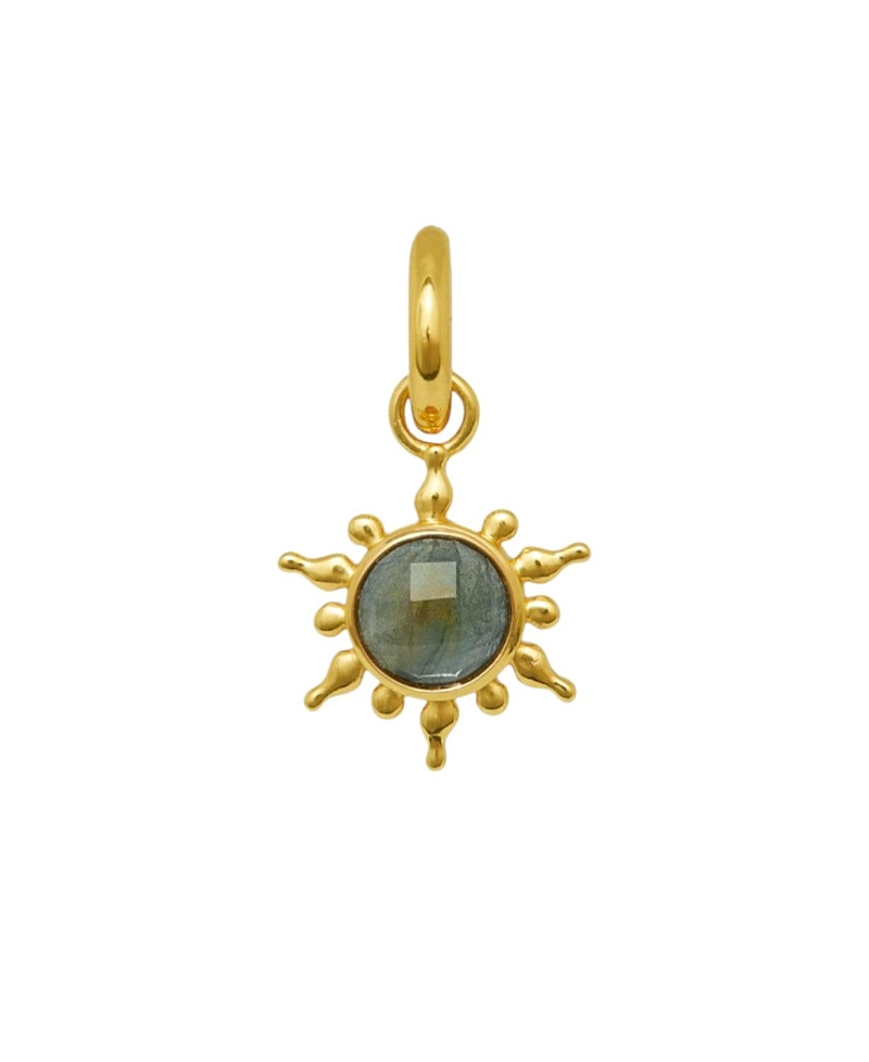 Ottoman Hands Labradorite Sun Charm · One Size