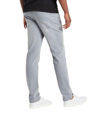 Men's Classic Fit Jeans Signature Stretch Denim Gray Light Wash