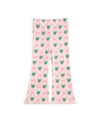 Girls' Coquette Clover St. Patrick's Day Flare Legging - Baby, Little Kid, Big Kid