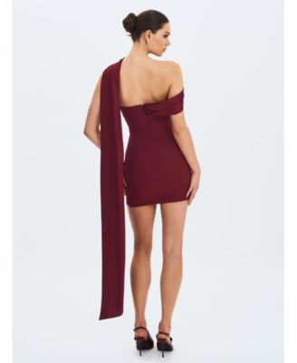  Ovelia Satin Ribbon Strapless Mini Dress