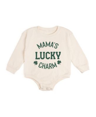 Boys' Mama's Lucky Charm St. Patrick's Day Long Sleeve Romper - Baby