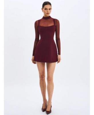  Natasha Faux Two-Piece Turtleneck Mini Dress