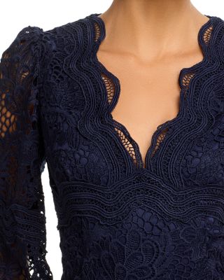 Scallop Lace Mini Dress -Exclusive