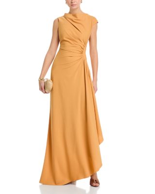 Cowlneck Side Gathered Dress