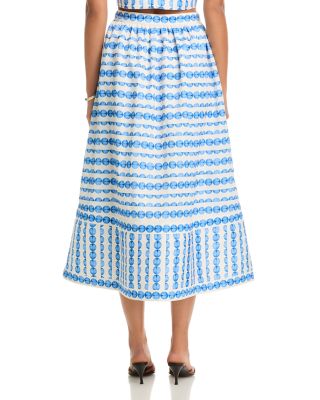 Structured Taffeta Top & Midi Skirt