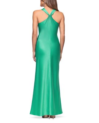 Satin Cowlneck Dress - Exclusive