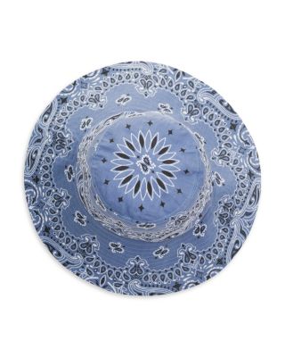 Capeline Paisley Cotton Button Hat