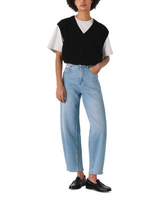 Whistles Stretch Barrel Leg Jeans in Light Blue