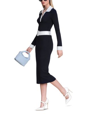 Long Sleeve Polo Collar Dress