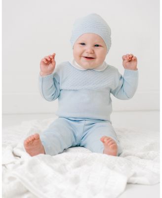 Boys' Pique Collar Diamond Knit 2-Piece with Hat - Baby