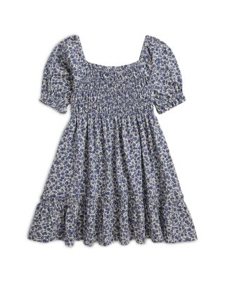 Girls' Blueberry-Print Cotton Jersey Dress - Little Kid