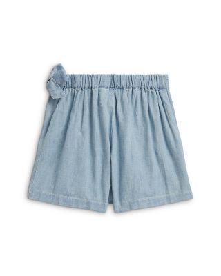 Girls' Indigo Chambray Faux-Wrap Skort - Little Kid