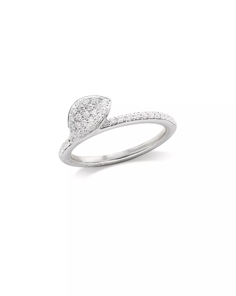 Pasquale Bruni 18K White Gold Petit Garden Diamond Petal Ring