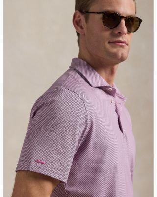 Classic Fit Geometric Jersey Polo Shirt