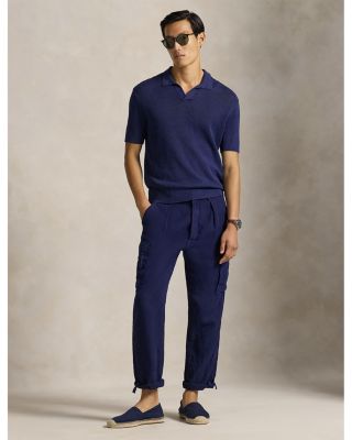 Lateef Slim Tapered Fit Linen Cargo Pants