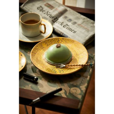 Fortuny Orsini Yellow Dessert Plate, Set of 4