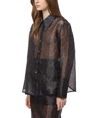 Tyra Organza Leopard Shirt