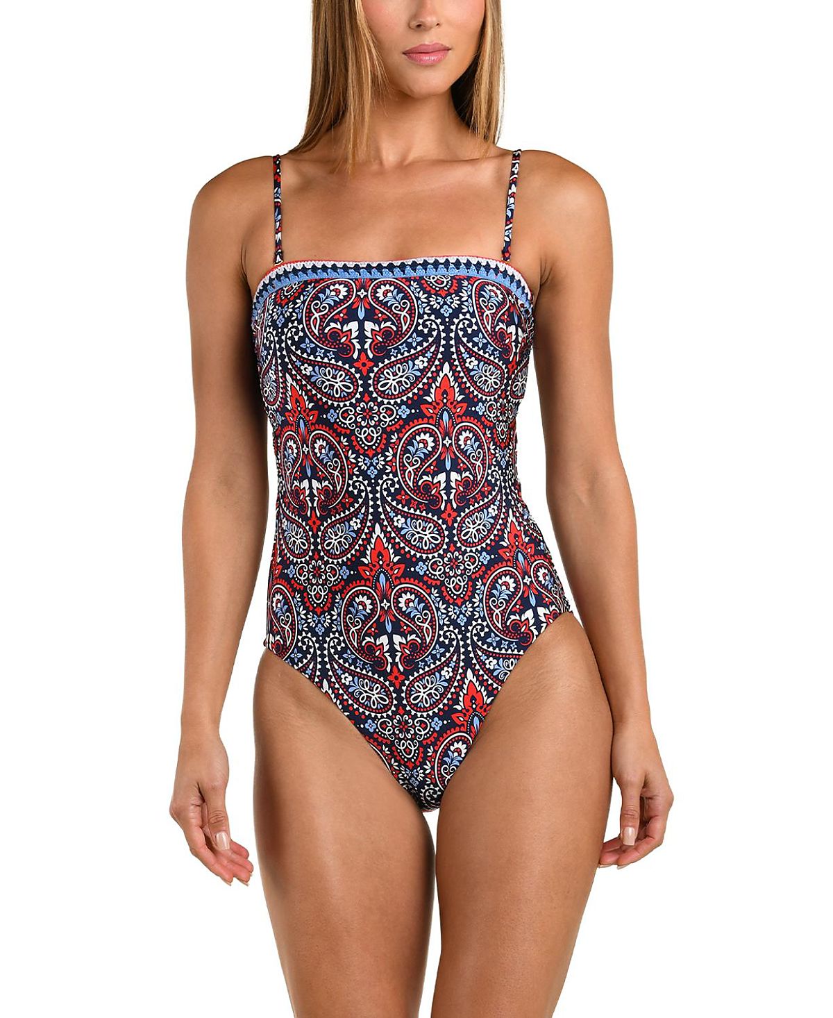 Sunshine 79 Americana Paisley Bandeau One Piece