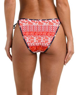  Flowers and Stripes Reversible String Tie Side Bottom