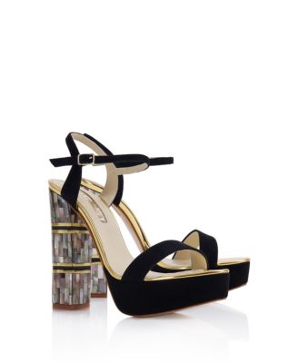  Women's Jito Ankle Strap Pearl Heel Sandal