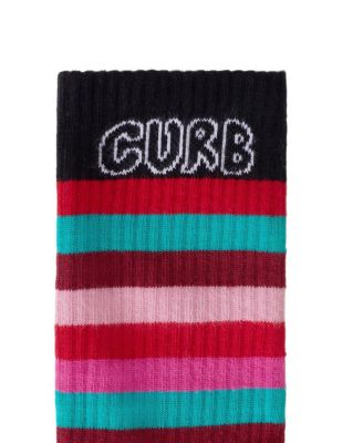 Curb Striped Cotton Socks