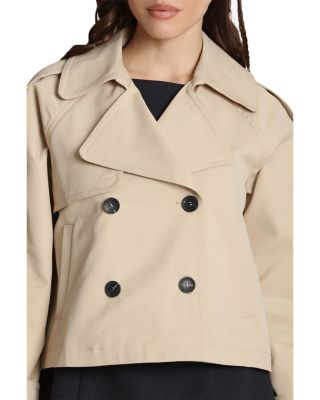 Double Breasted Cropped Trench Jacket