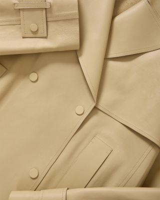 Heathcliff Cropped Leather Trench Coat