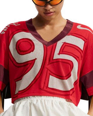 Oversized Cropped Jersey Top