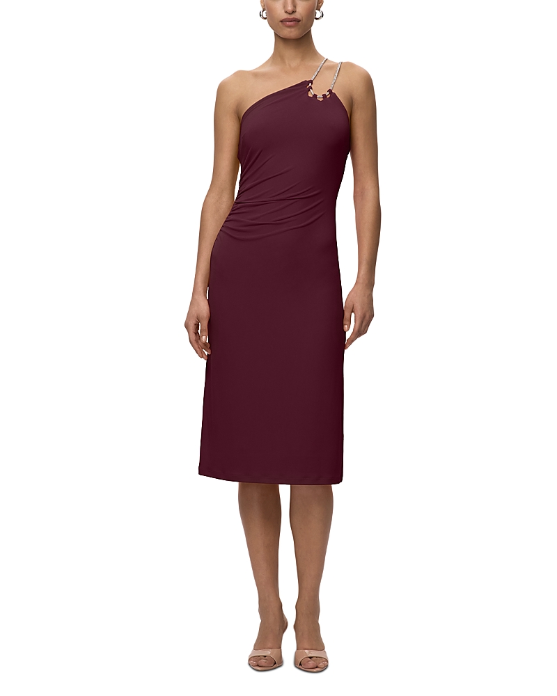 Herve Leger One Shoulder Midi Dress