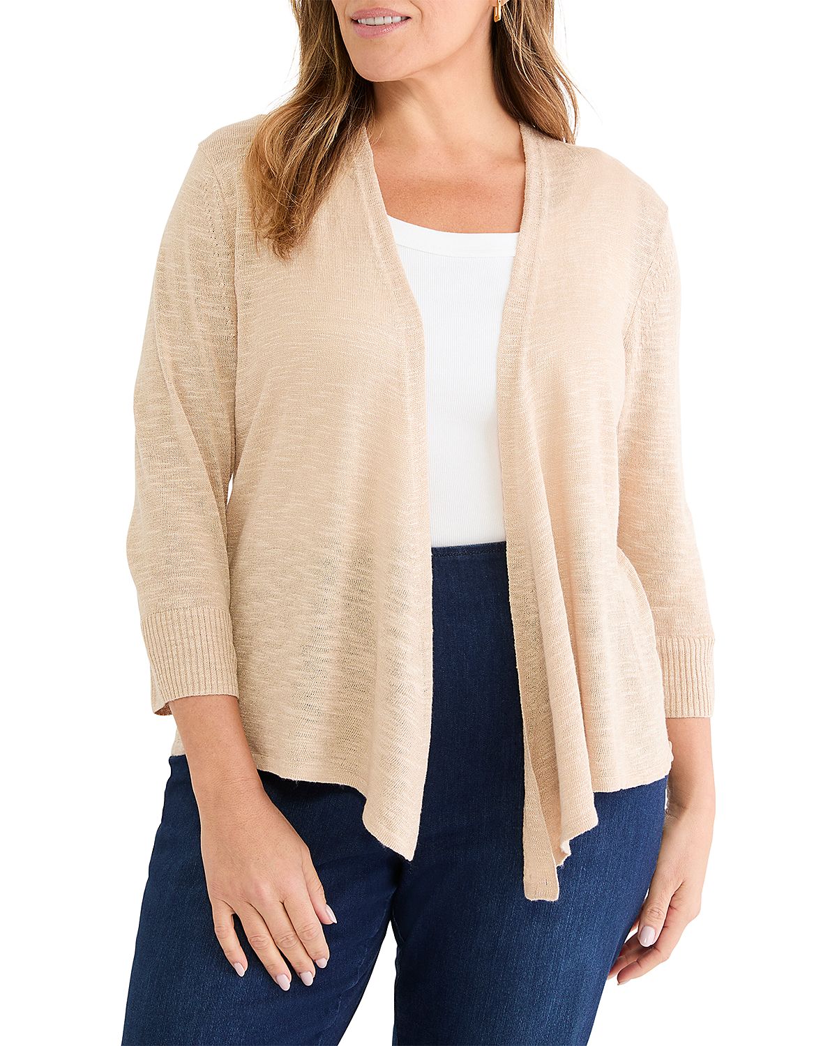 Nic+Zoe Plus Slub Knit 4 Way Cardigan