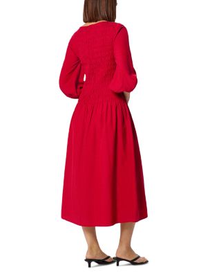 Smocked Bodice Midi Dress