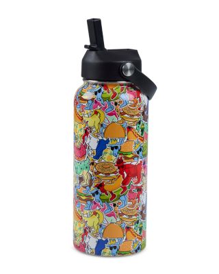Unisex Sticker Print Water Bottle