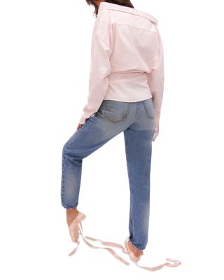 Satin Knot Oxford Shirt