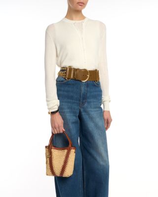 Small Spin Raffia Convertible Bag