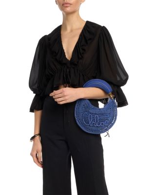 Summer Banana Mini Raffia Bag