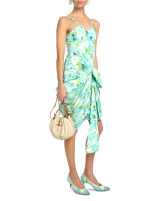 Pliss&eacute; Chain Shoulder Bag in Pleated Leather